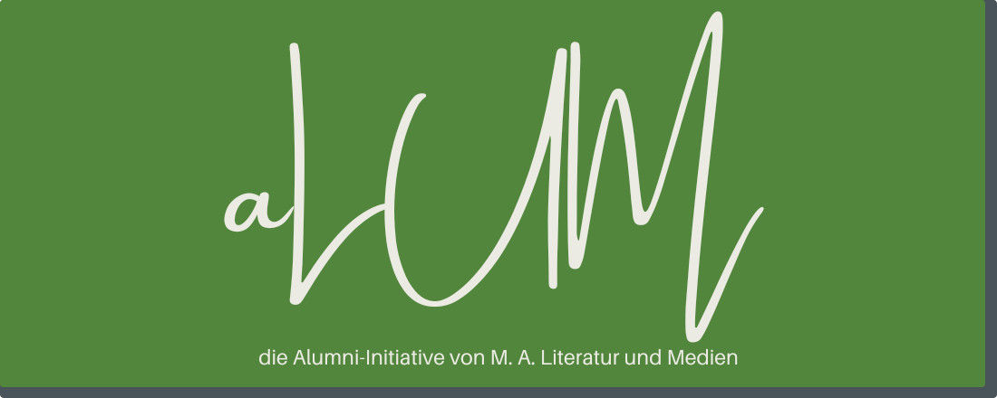 Logo der Alumni-Initiative des Masterstudiengangs Literatur und Medien